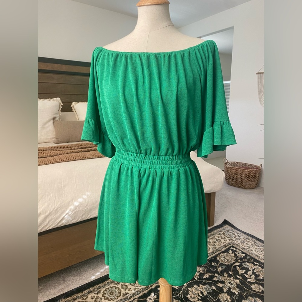 Off the Shoulder Knit Romper  (Women)